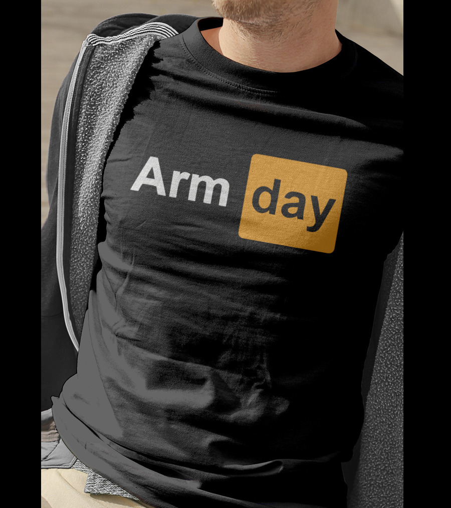 Arm Day Bodybuilding Workout Gym Motivation T-Shirt