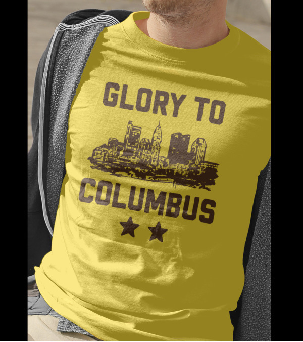 Glory To Columbus Skyline Two Stars T-Shirt