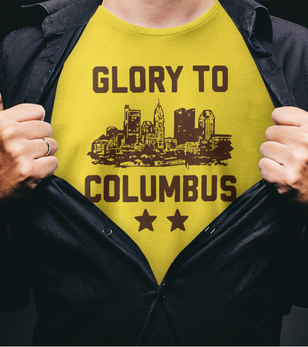 Glory To Columbus Skyline Two Stars T-Shirt