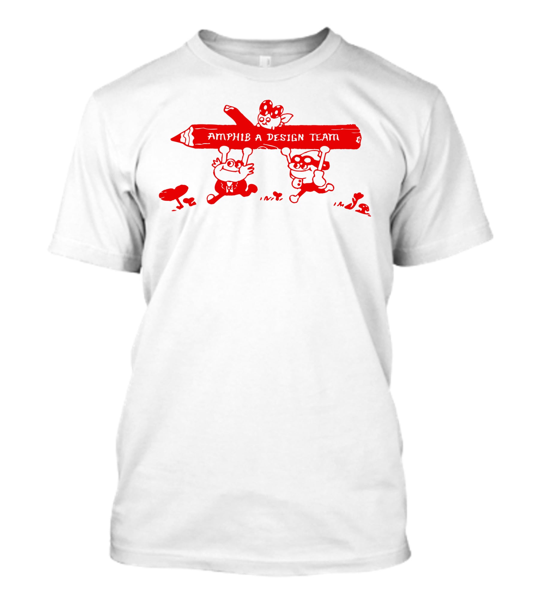 Amphibia Design Team Cartoon Characters With Red Pencil T-Shirt