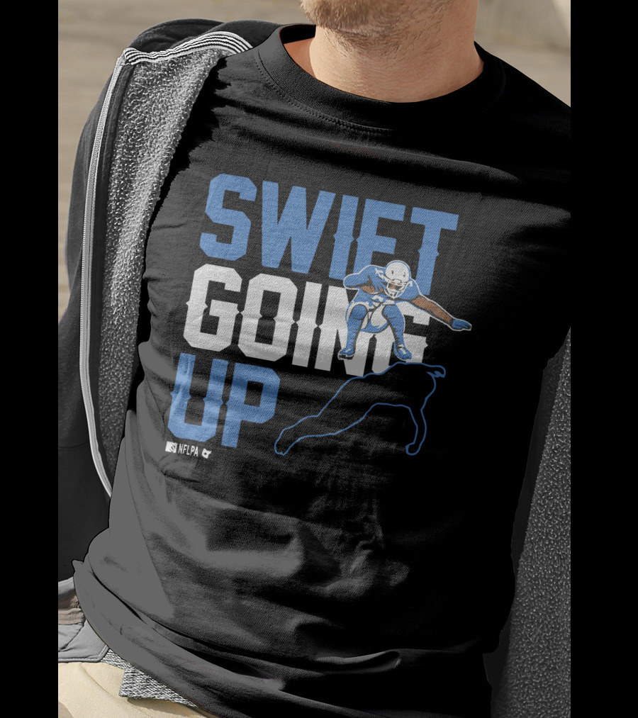 D'Andre Swift Going Up NFLPA Football Player Action T-Shirt