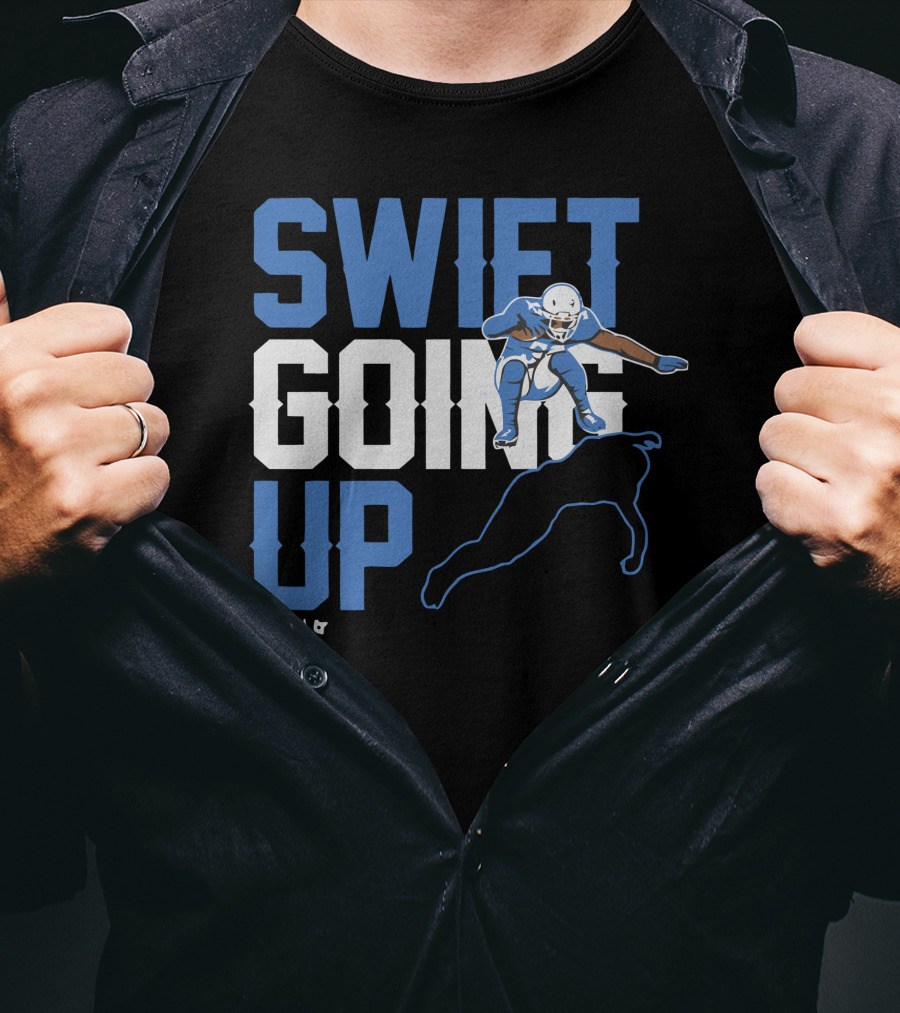 D'Andre Swift Going Up NFLPA Football Player Action T-Shirt