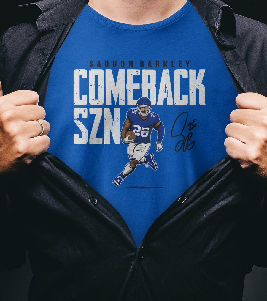Saquon Barkley Comeback SZN 26 Football T-Shirt