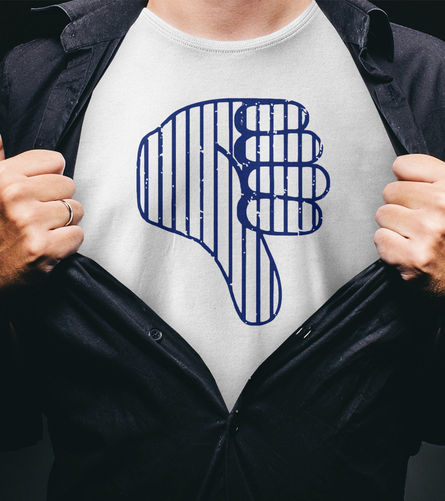 Thumbs Down New York Baseball Todd Frazier Striped T-Shirt