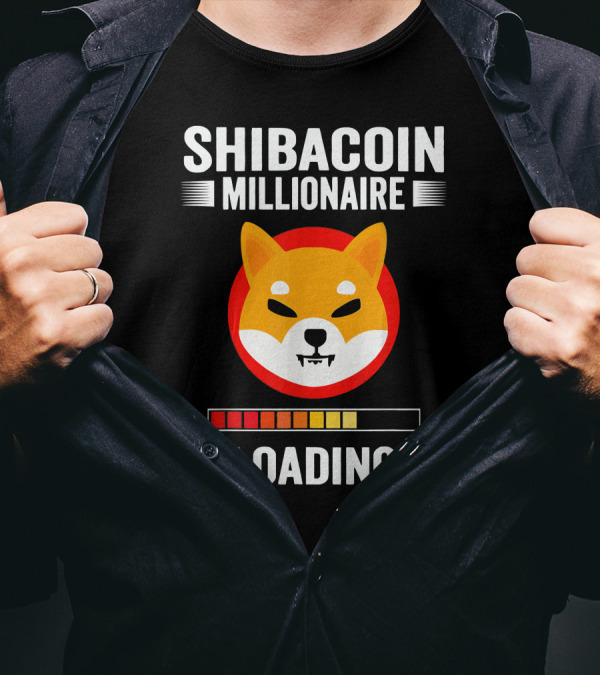 SHIBACOIN MILLIONAIRE LOADING ICONIC DOGE FACE T-Shirt