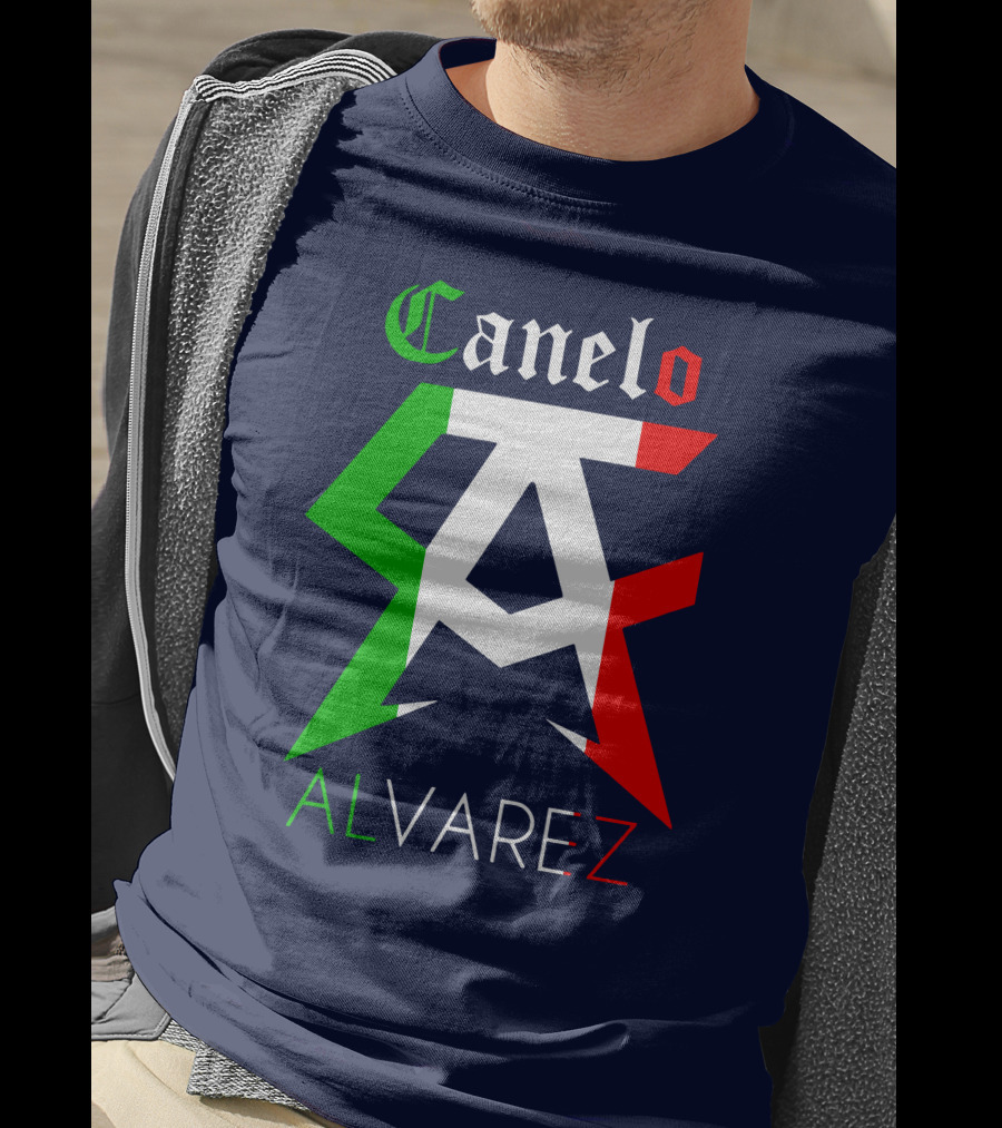 Canelo Alvarez Logo Mexican Flag Colors CA Initials T-Shirt