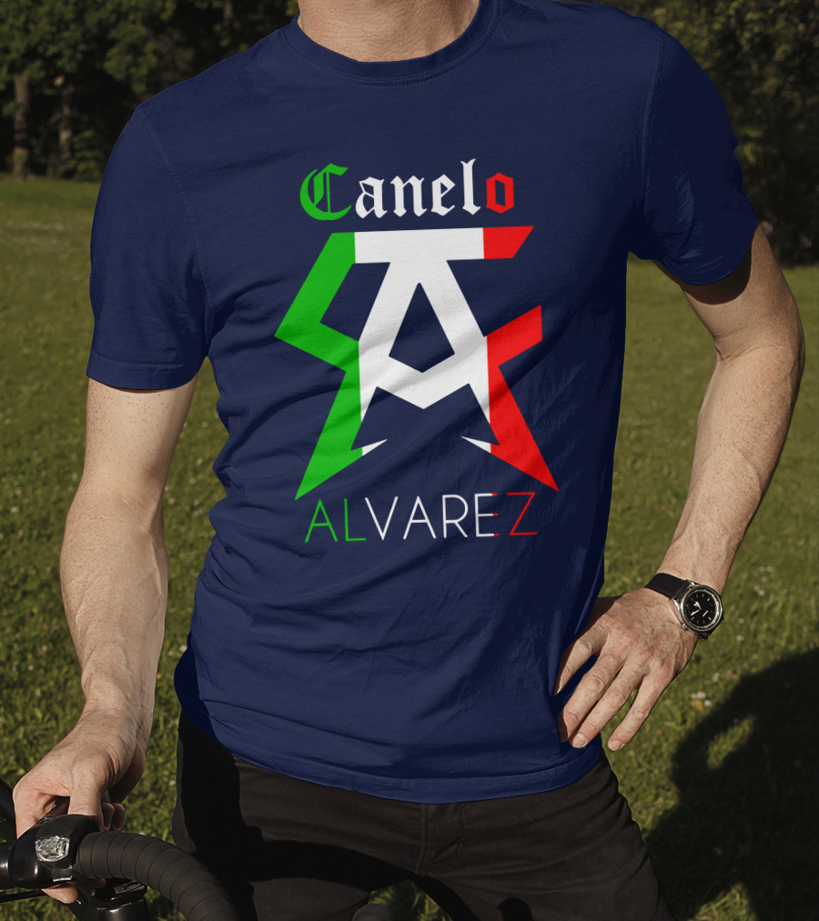 Canelo Alvarez Logo Mexican Flag Colors CA Initials T-Shirt