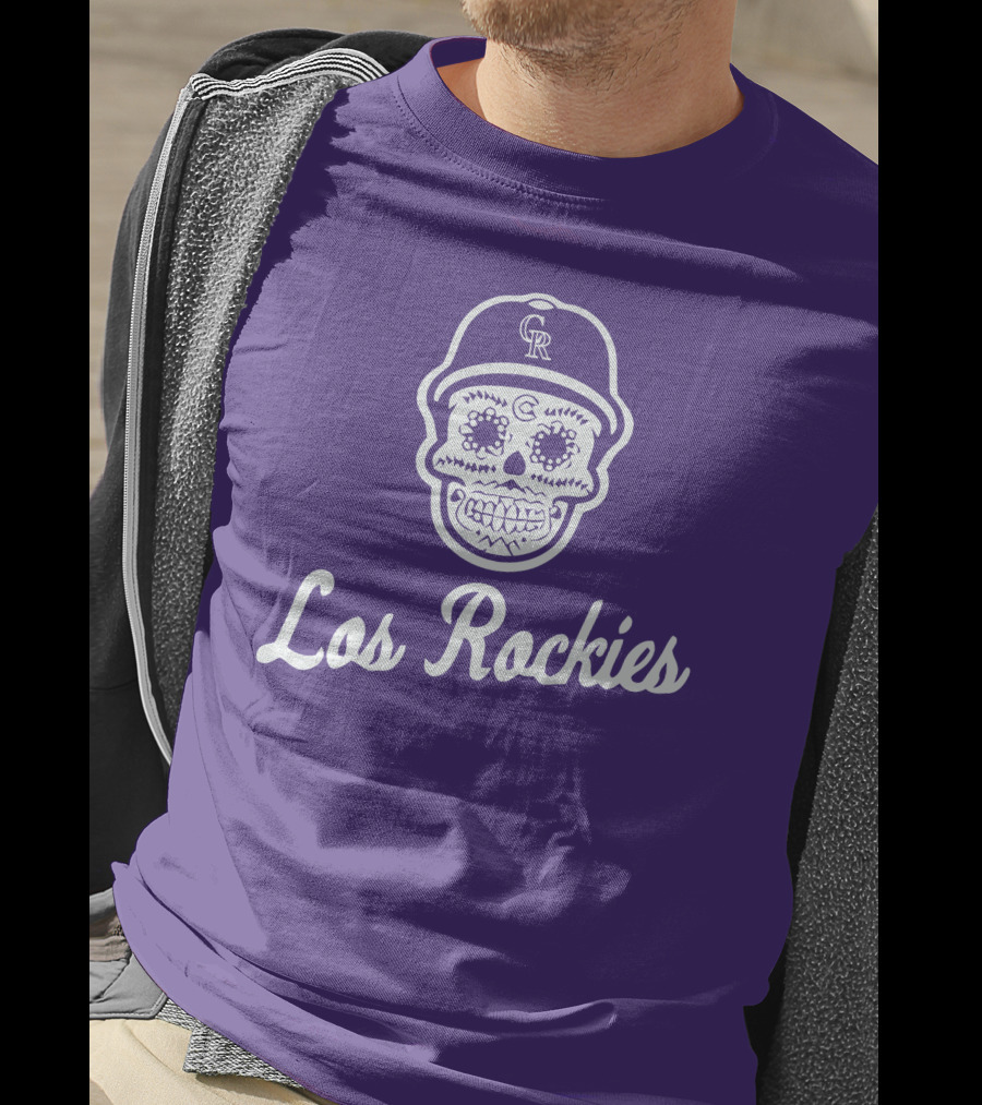 Los Rockies Calavera Sugar Skull Baseball Hat T-Shirt
