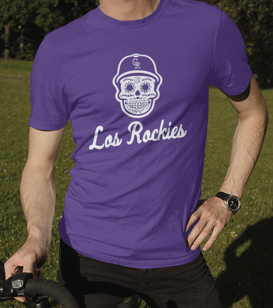 Los Rockies Calavera Sugar Skull Baseball Hat T-Shirt