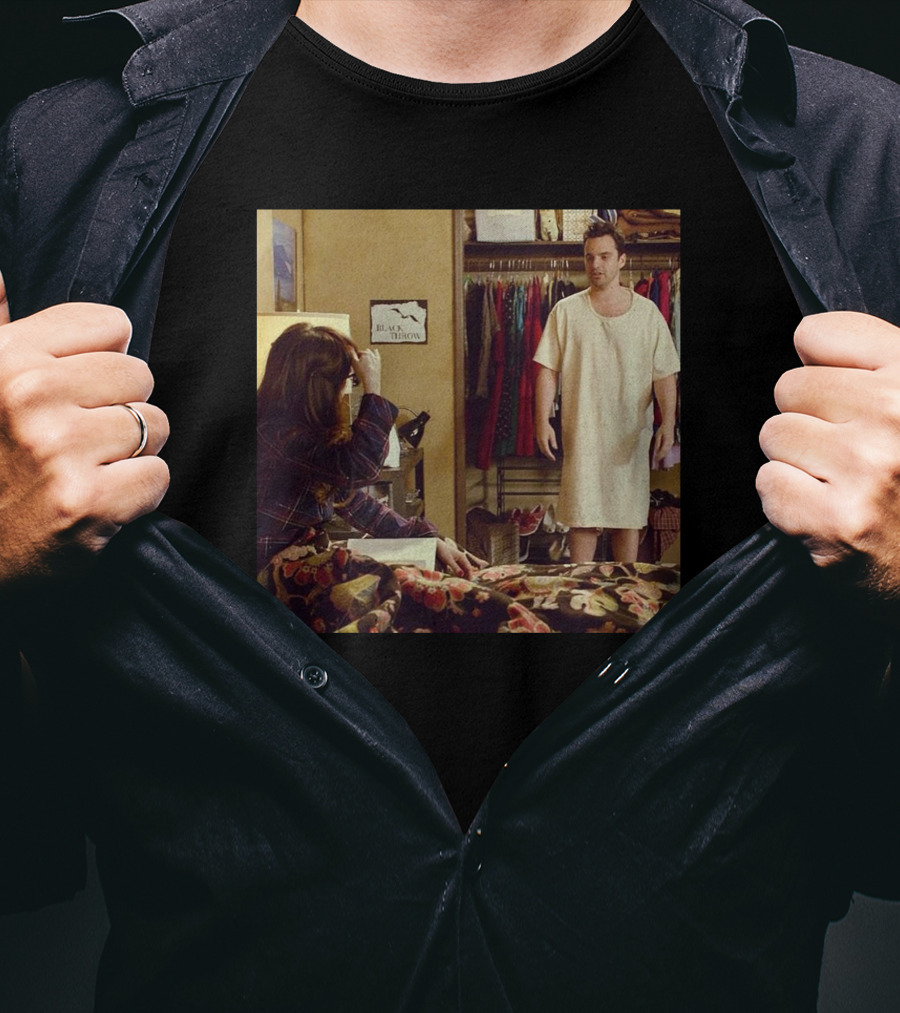 Nick Miller Sleepwear Scene With Pajamas And Wardrobe T-Shirt