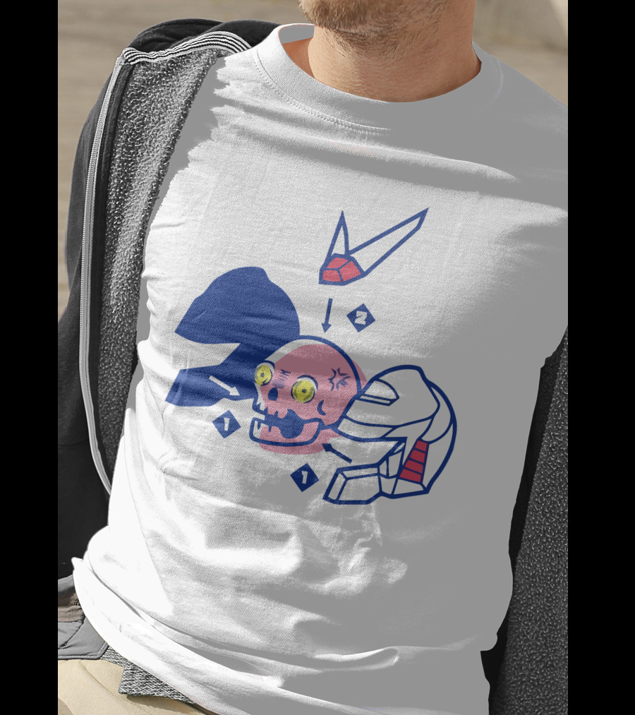 Pewdiepie Mecha Anatomy Skull Robot Disassembled T-Shirt