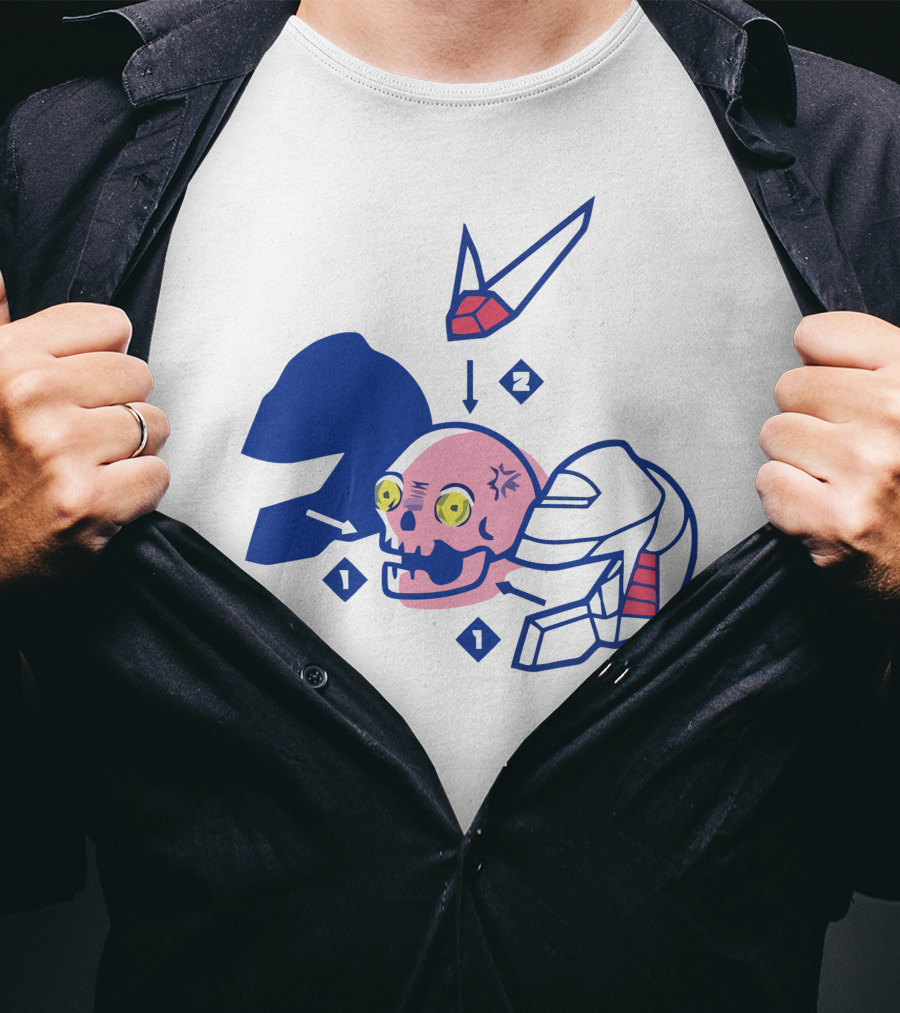 Pewdiepie Mecha Anatomy Skull Robot Disassembled T-Shirt