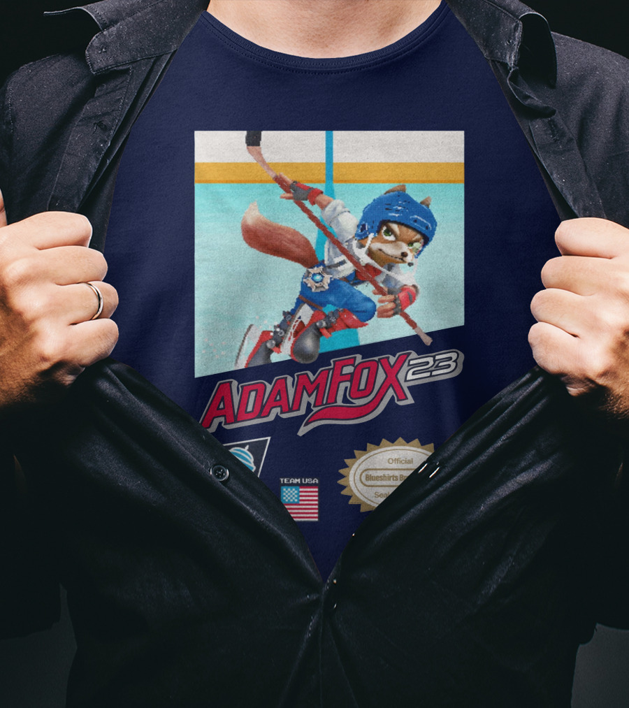 Adam Fox 23 Hockey USA Bluebirds Breakaway Seal Of Quality Team Winner T-Shirt