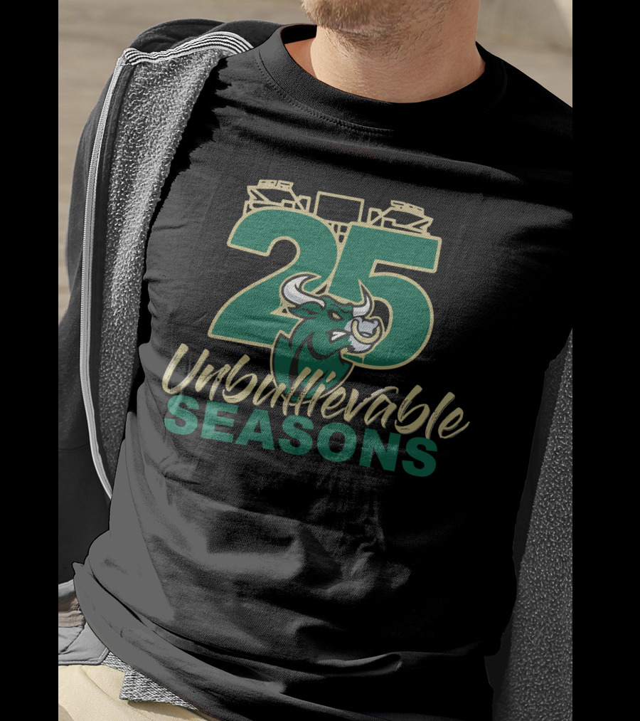25 Unbullievable Seasons Bulls Stadium T-Shirt