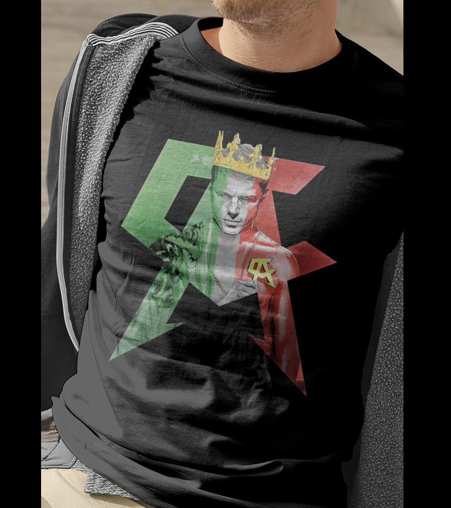Canelo Champion King In Mexican Flag Colors With Crown And CA T-Shirt