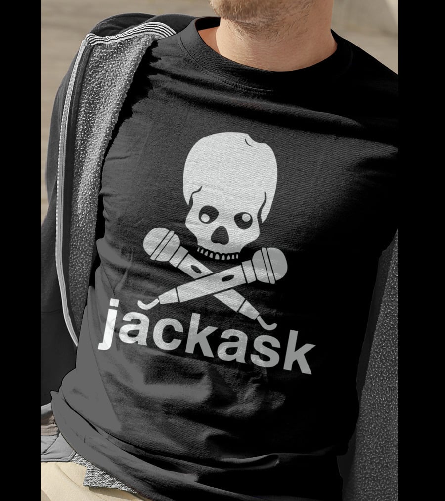 Jackask Jacksfilms Skull And Microphones T-Shirt