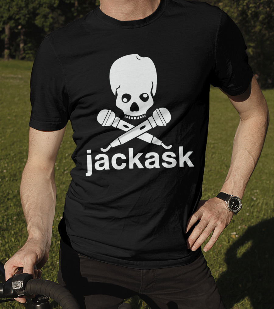 Jackask Jacksfilms Skull And Microphones T-Shirt