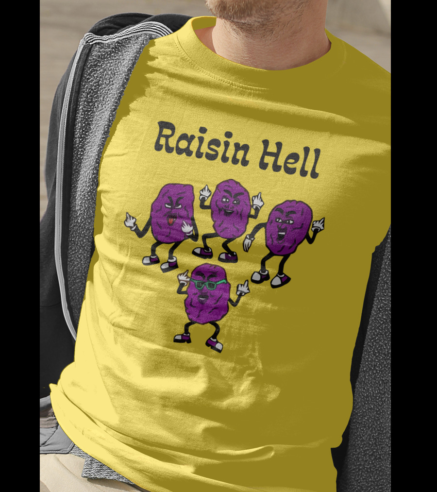 Raisin Hell Dancing Cartoon Purple Raisins T-Shirt