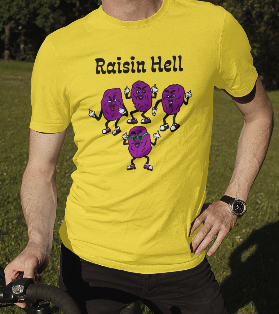 Raisin Hell Dancing Cartoon Purple Raisins T-Shirt