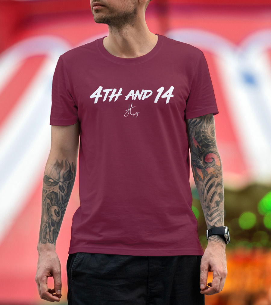 4th and 14 Jordan Travis Florida State Signature T-Shirt