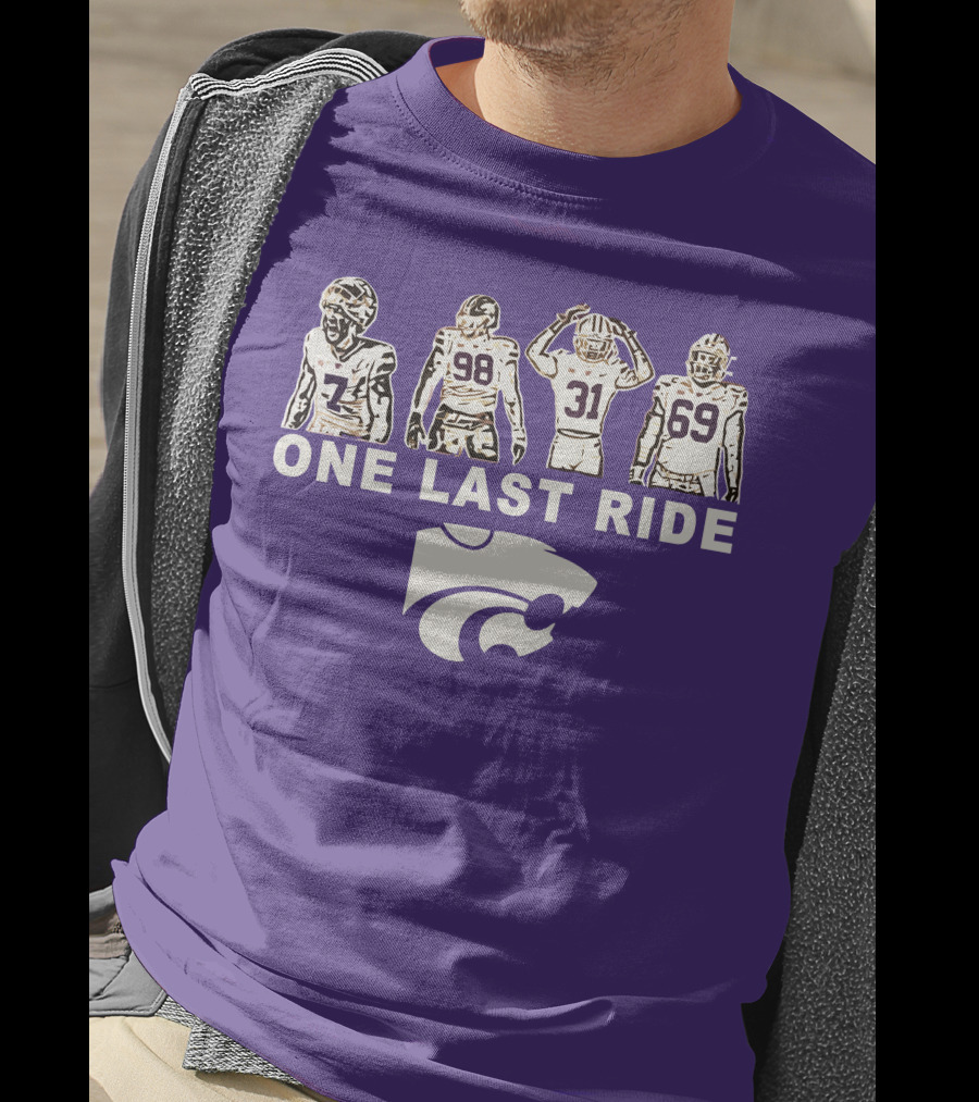 K-State Football One Last Ride Wildcats Players T-Shirt