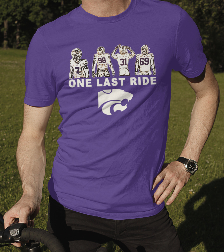 K-State Football One Last Ride Wildcats Players T-Shirt