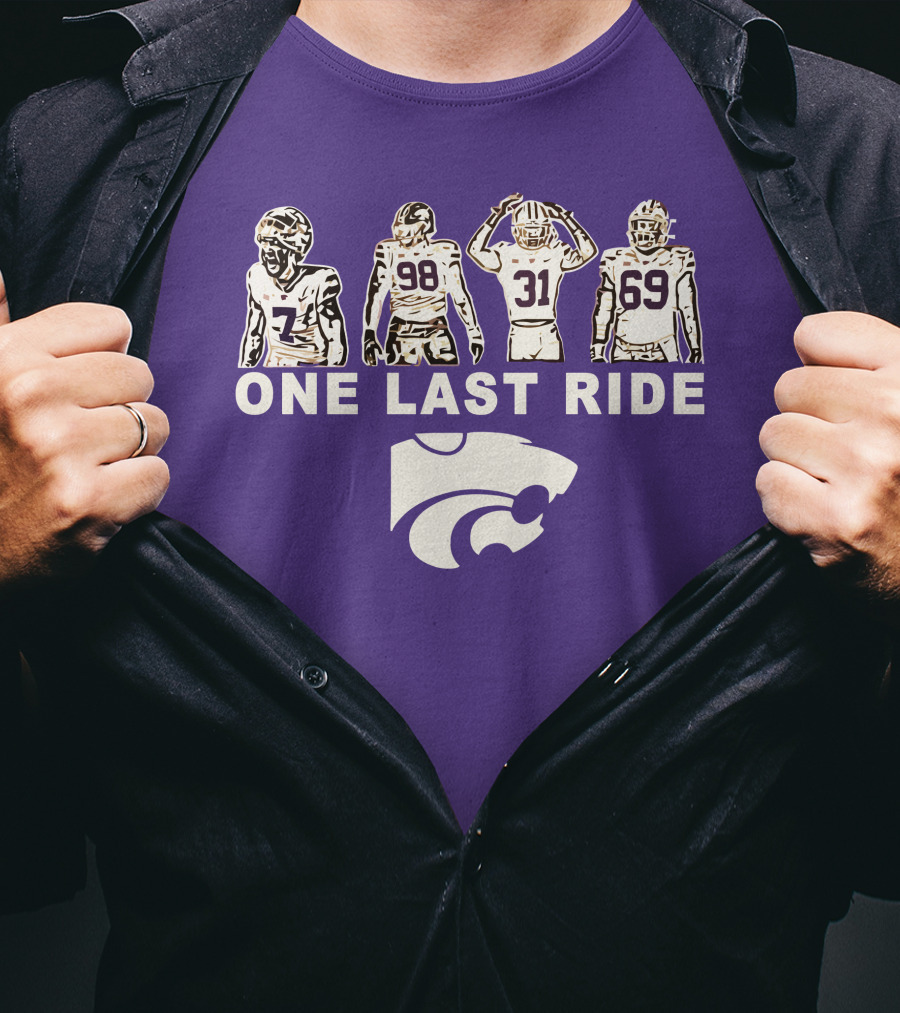 K-State Football One Last Ride Wildcats Players T-Shirt