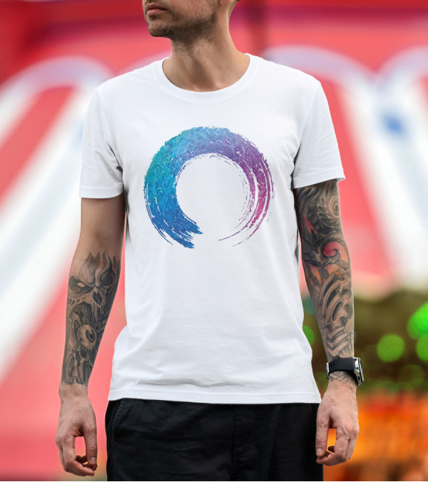 Premium T-Shirt: funilab x koan Zen Enso Circle Gradient T-Shirt funilab x koan Zen Enso Circle Gradient T-Shirt