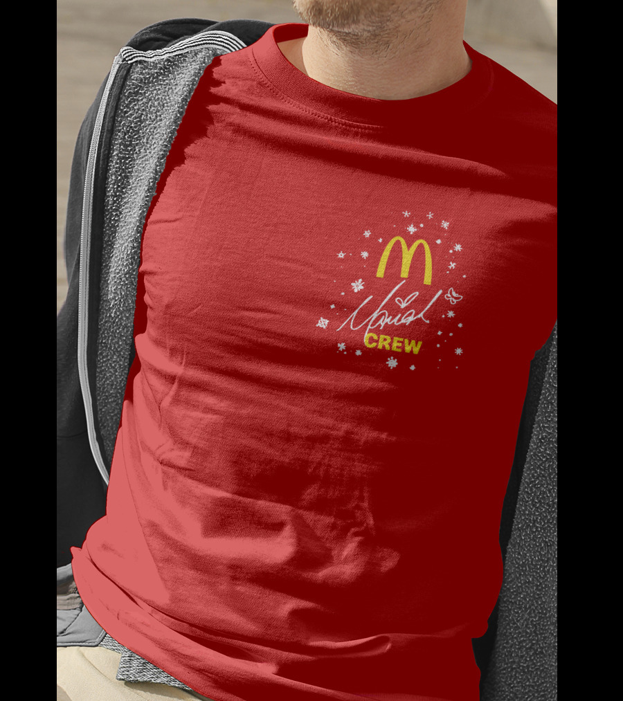 McDonald's Mariah Carey Crew Snowflakes Christmas Holiday T-Shirt