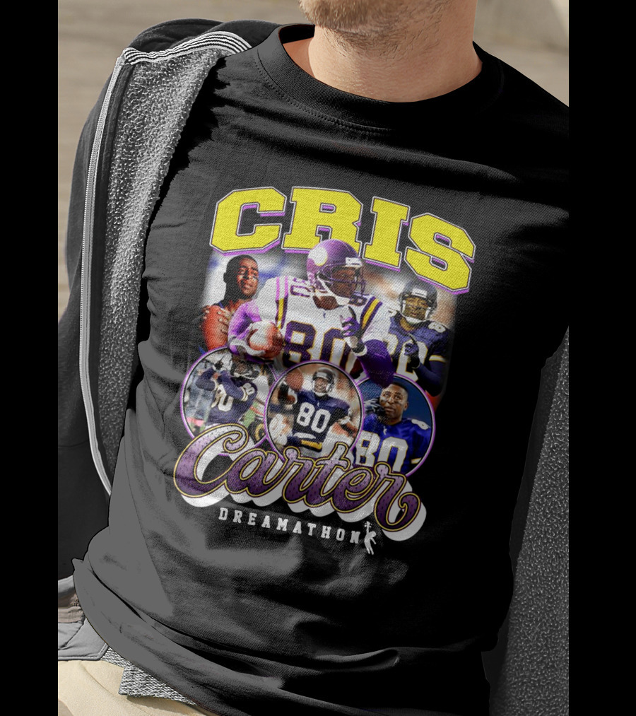 Cris Carter 80 Dreamathon Football Legends T-Shirt