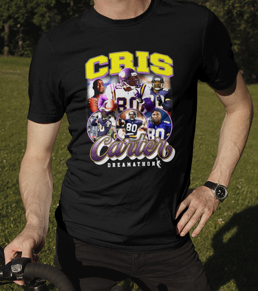 Cris Carter 80 Dreamathon Football Legends T-Shirt