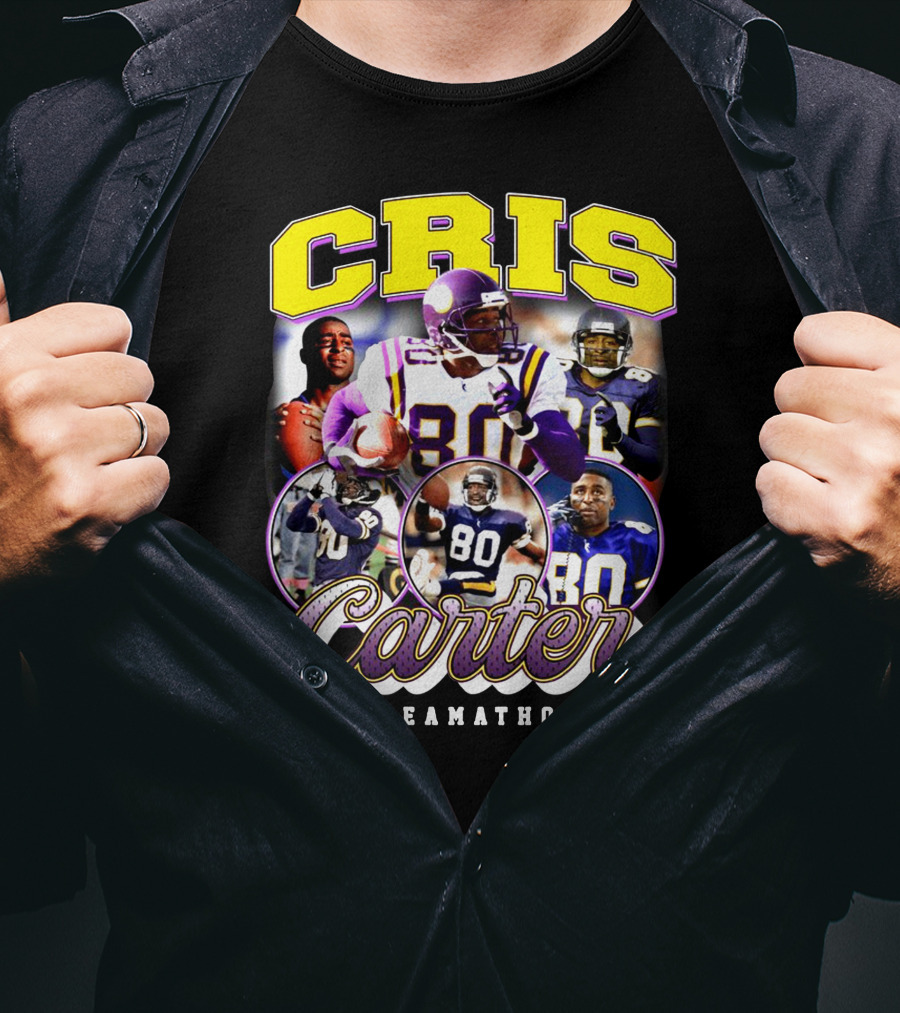 Cris Carter 80 Dreamathon Football Legends T-Shirt