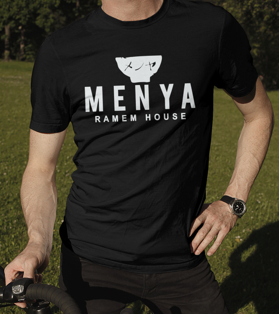Menya Ramen House Bowl And Text T-Shirt