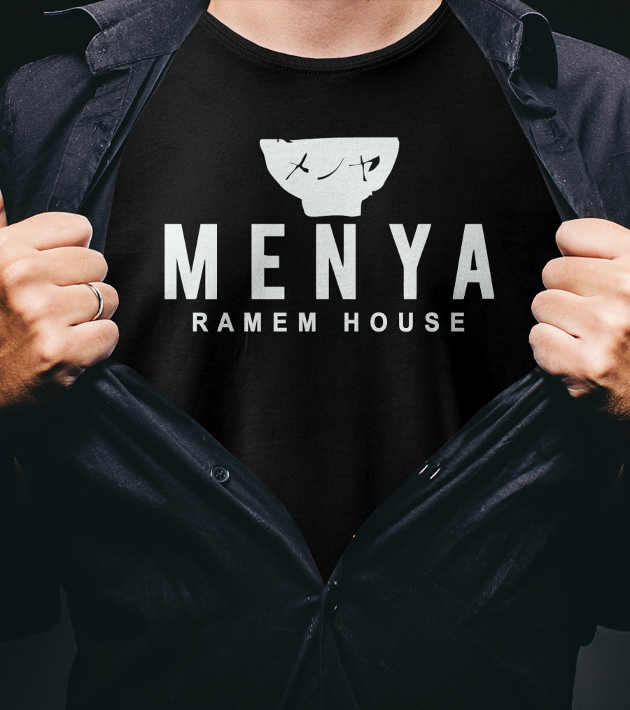 Menya Ramen House Bowl And Text T-Shirt