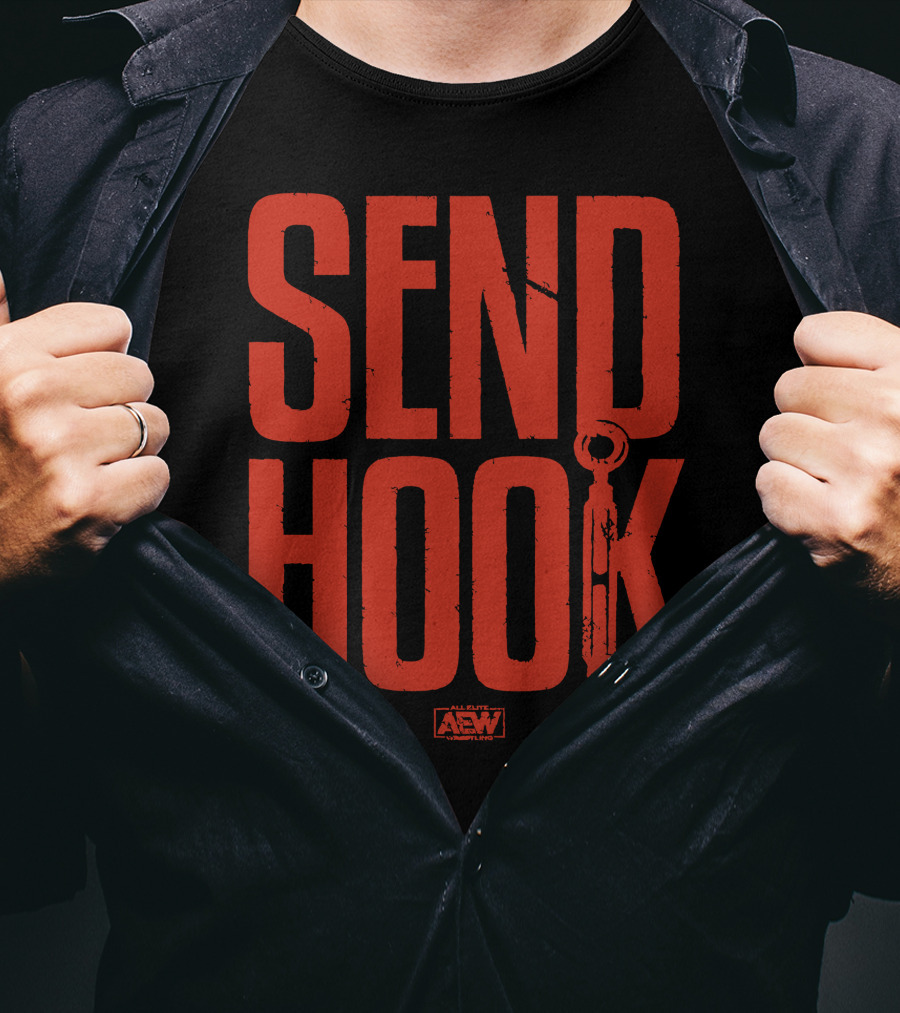 SEND HOOK AEW All Elite Wrestling Merchandise T-Shirt