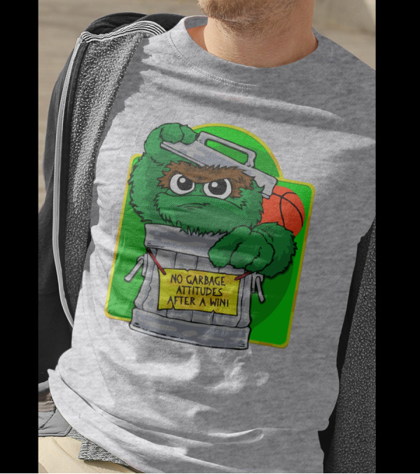 No Garbage Attitudes After A Win Eric Musselman Inspired Furry Trash Can Creature T-Shirt