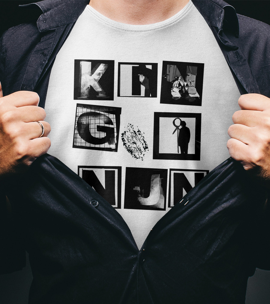 King Nun Squares Merch Black White Blocks T-Shirt