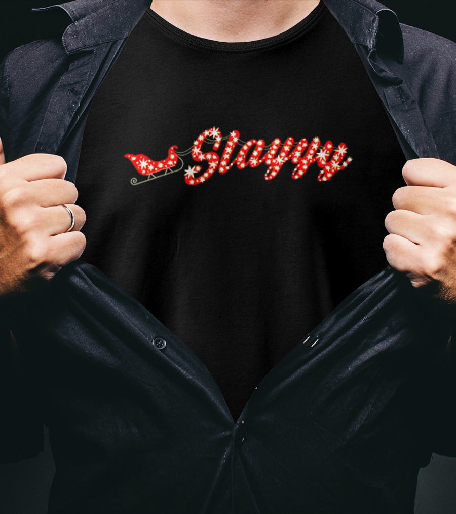 Bebe Rexha Slayyy Sleigh Christmas Lights T-Shirt