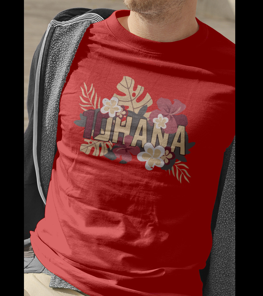 Mckenzie Milton 10Hana Hawaiian Garnet Floral T-Shirt