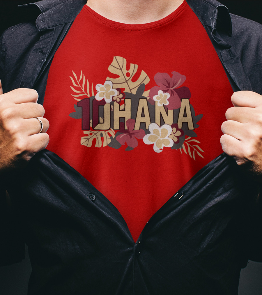 Mckenzie Milton 10Hana Hawaiian Garnet Floral T-Shirt