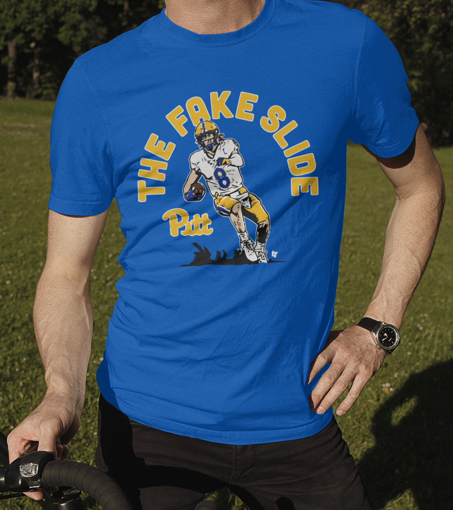 Pitt Kenny Pickett The Fake Slide Football Action T-Shirt