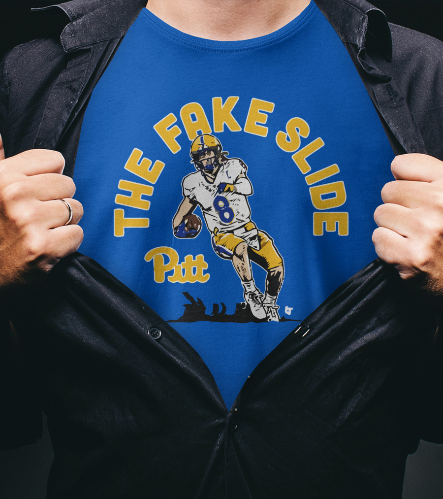 Pitt Kenny Pickett The Fake Slide Football Action T-Shirt