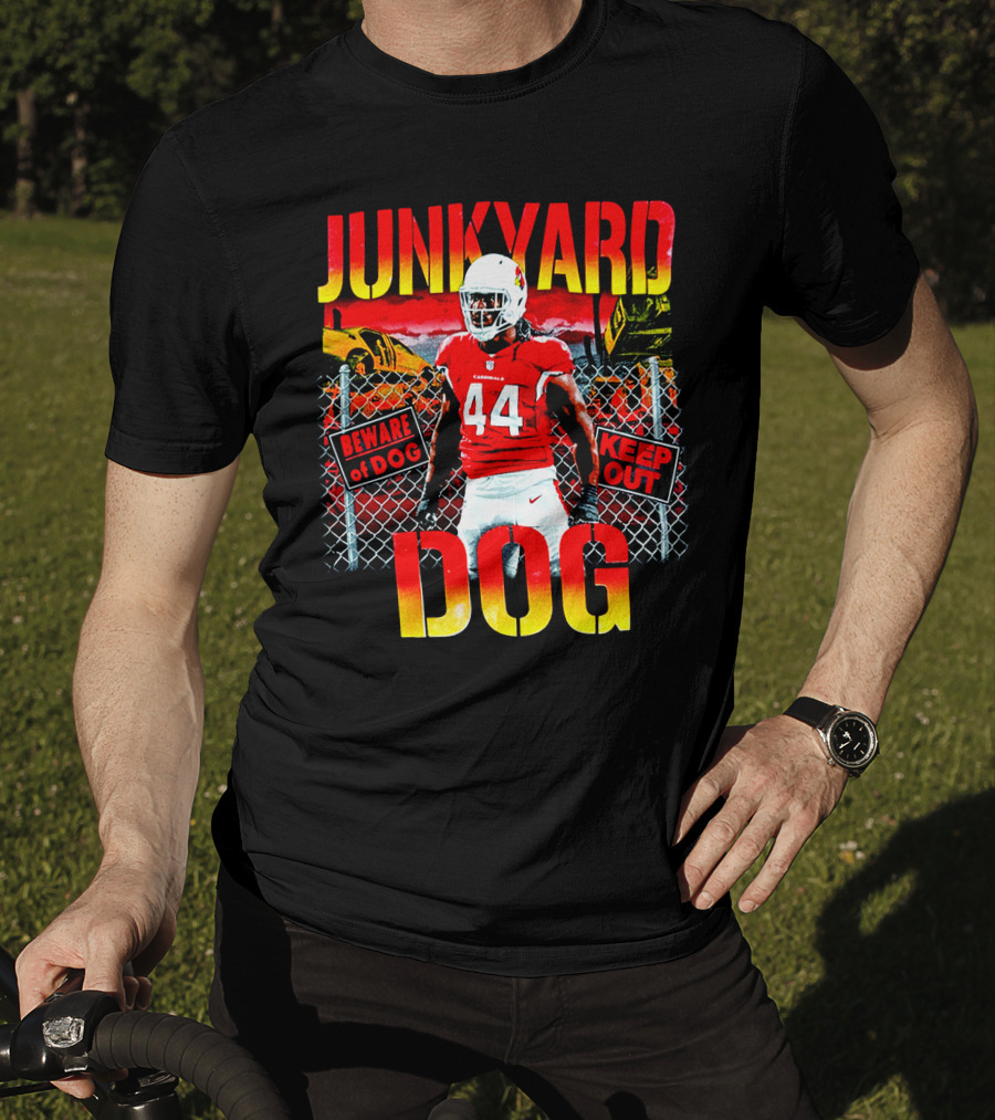JunkYard Dog Beware Of Dog Keep Out 44 Football Player T-Shirt