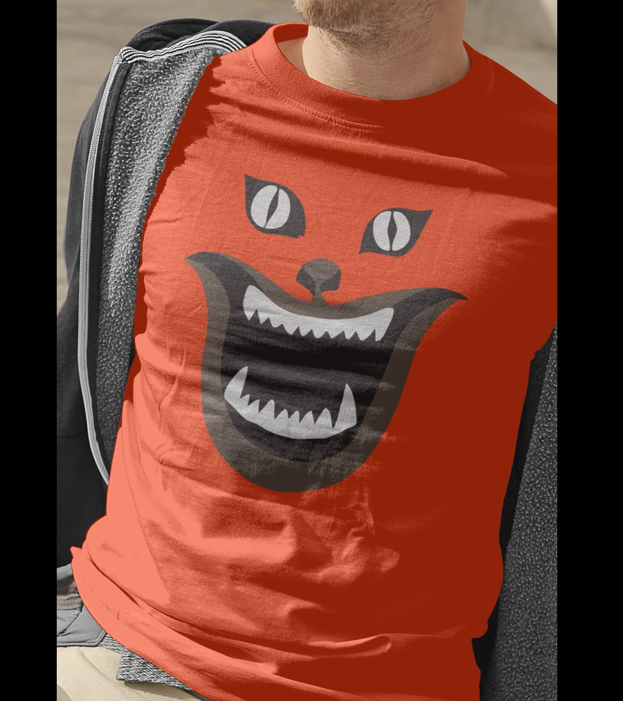 Hausu Cat Face Illustration Iconic Japanese Horror Movie Image T-Shirt