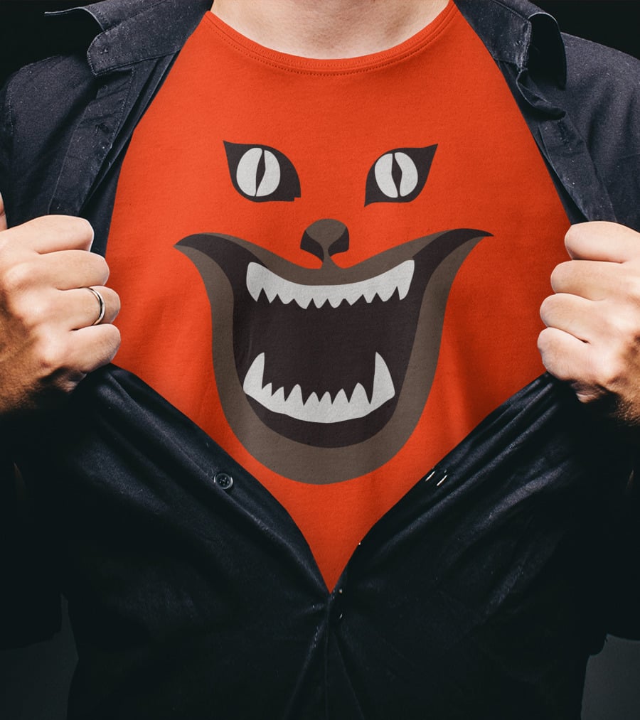Hausu Cat Face Illustration Iconic Japanese Horror Movie Image T-Shirt