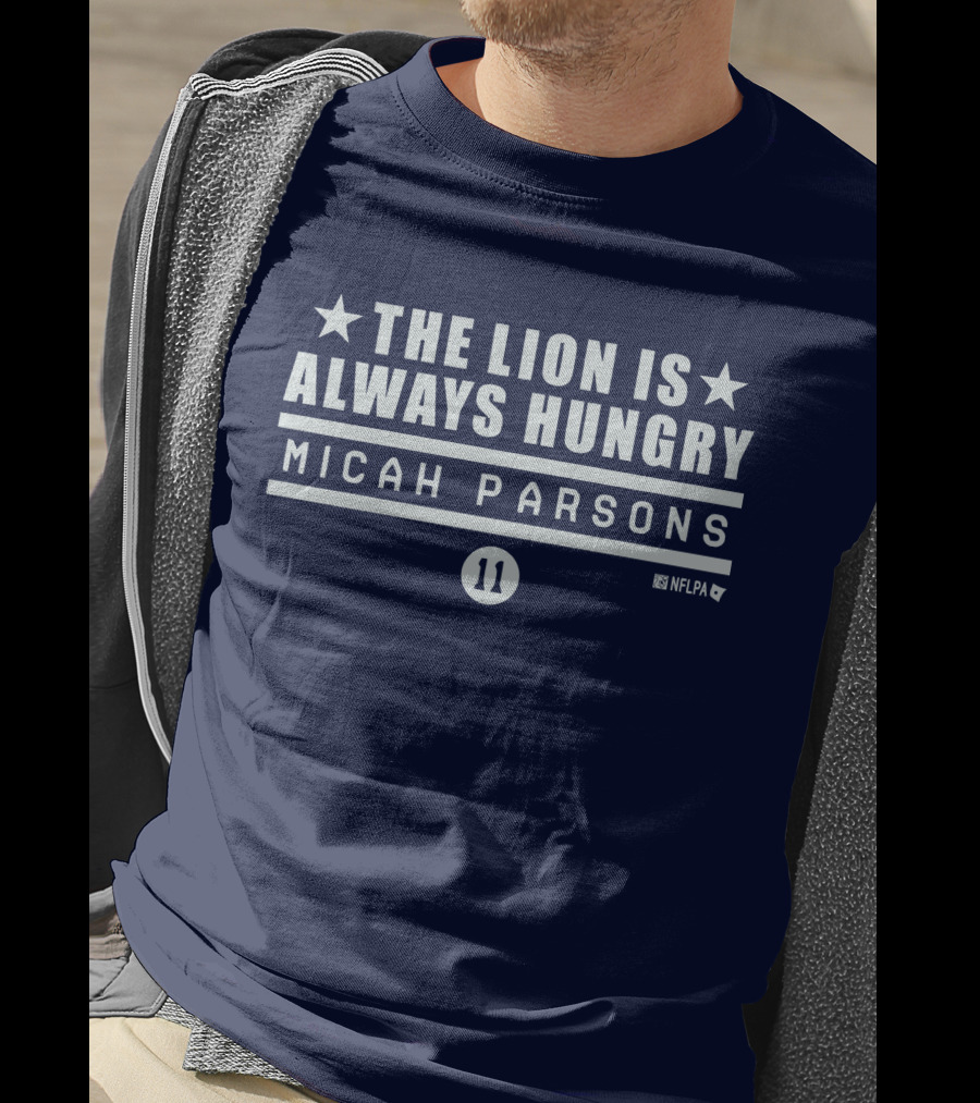Micah Parsons 11 NFLPA The Lion Is Always Hungry T-Shirt
