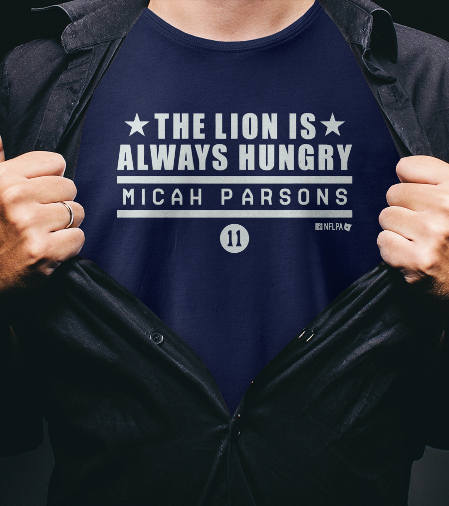 Micah Parsons 11 NFLPA The Lion Is Always Hungry T-Shirt