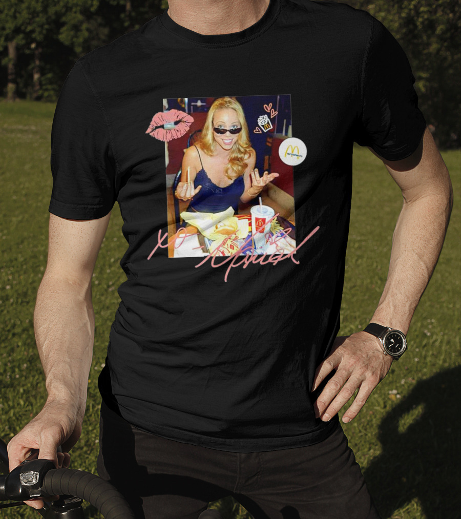 XO Mariah McDonald's Meal Lips Fries Cup T-Shirt