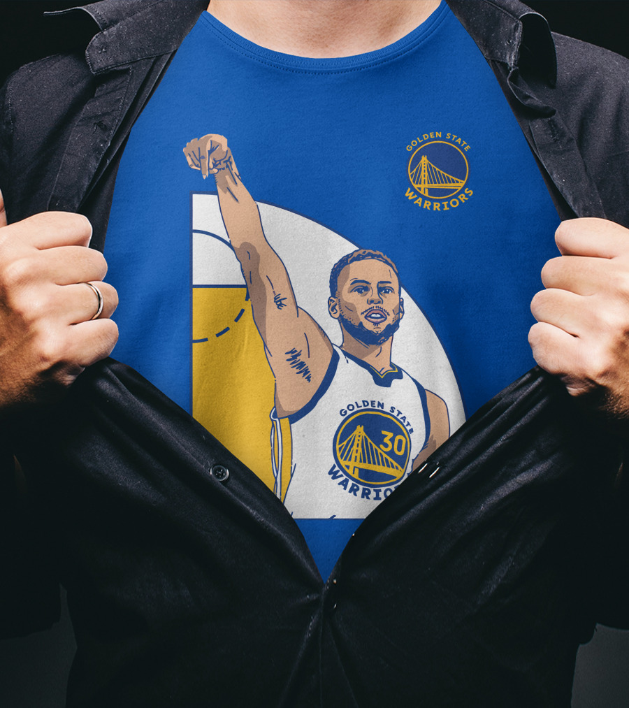 Stephen Curry Golden State Warriors NBA Royal 30 T-Shirt