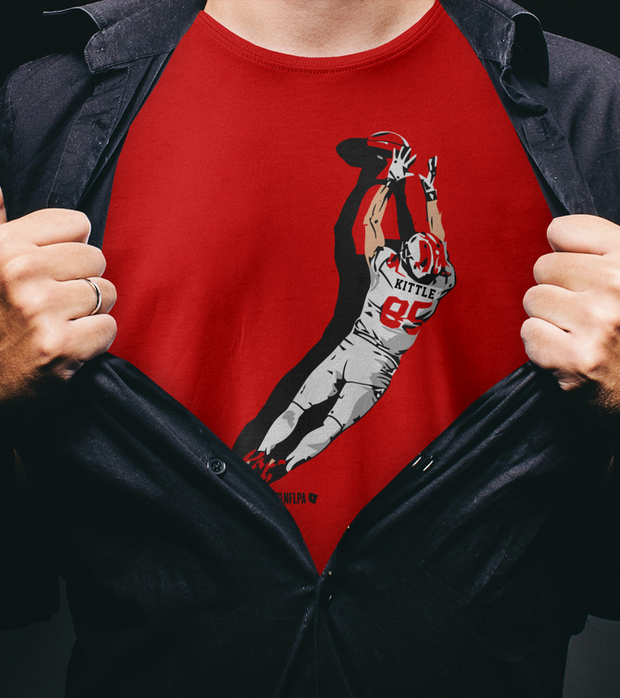 George Kittle 85 NFLPA The Grab Football Catch T-Shirt